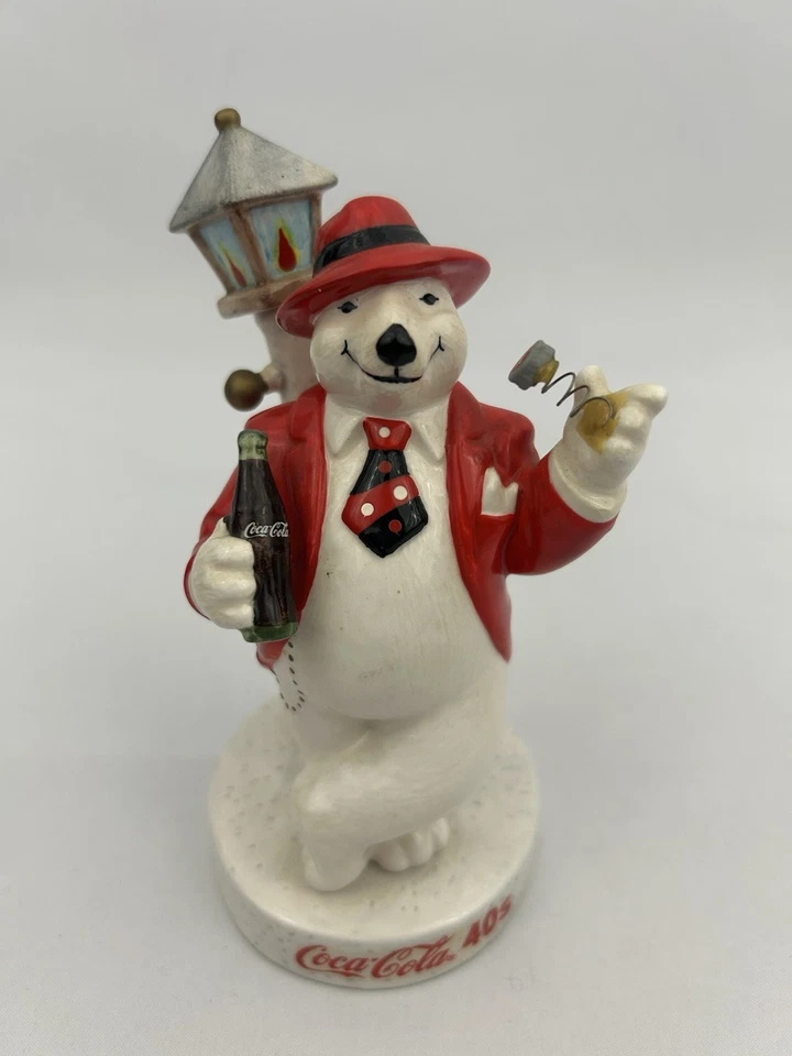 Enesco Coca Cola Polar Bear Figurines Set 6 Through the Years 40 50 60 70 80 90 - Image 2 of 4