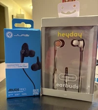 LOT OF 2 NEW SEALED JLab JBuds Pro Signature Wired Earbud and hey day ear bud 