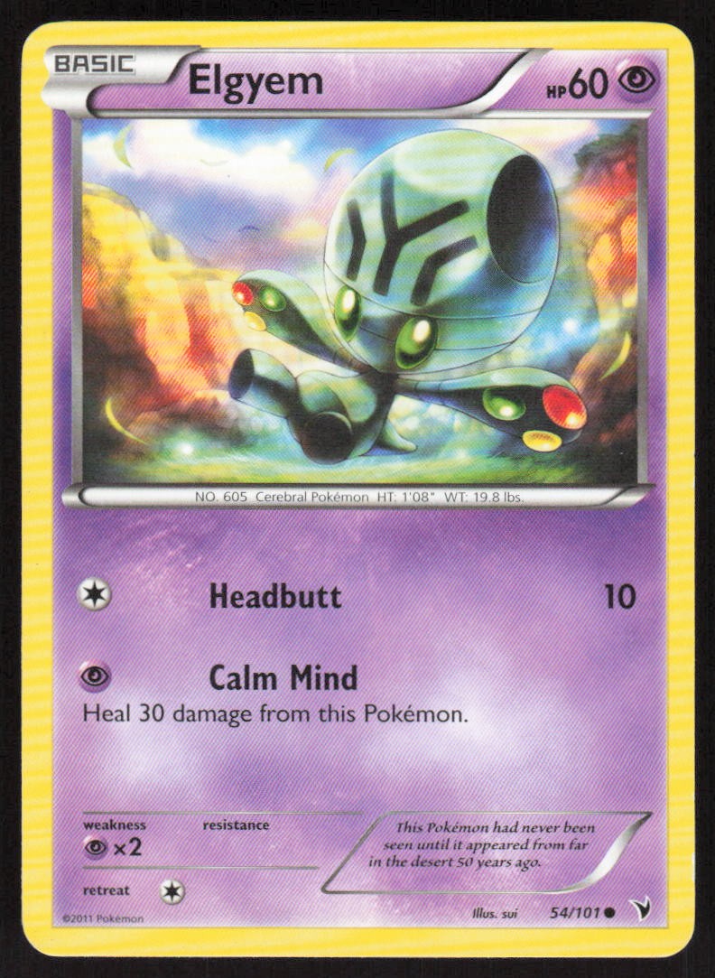 Pokemon Elgyem (54) Common 54/101 Noble Victories LP