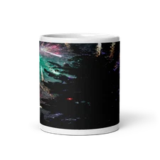 Cultural Celebration Ceramic Mug - Festive Lanterns & Fireworks Design