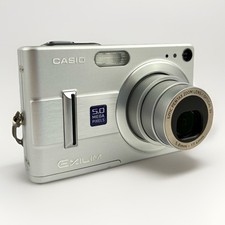 Casio EX-Z55 Exilim Digital Camera Silver Battery New Charger Case Tested EUC