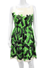 Oscar de la Renta Womens Fit & Flare Wool Dre...