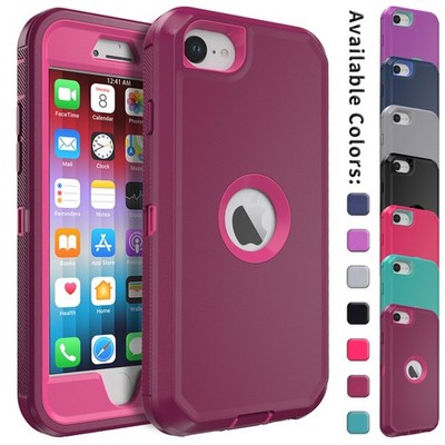 For iPhone SE 2nd / iPhone SE 3rd Case Heavy Duty Hybrid Hard Triple Layer Cover