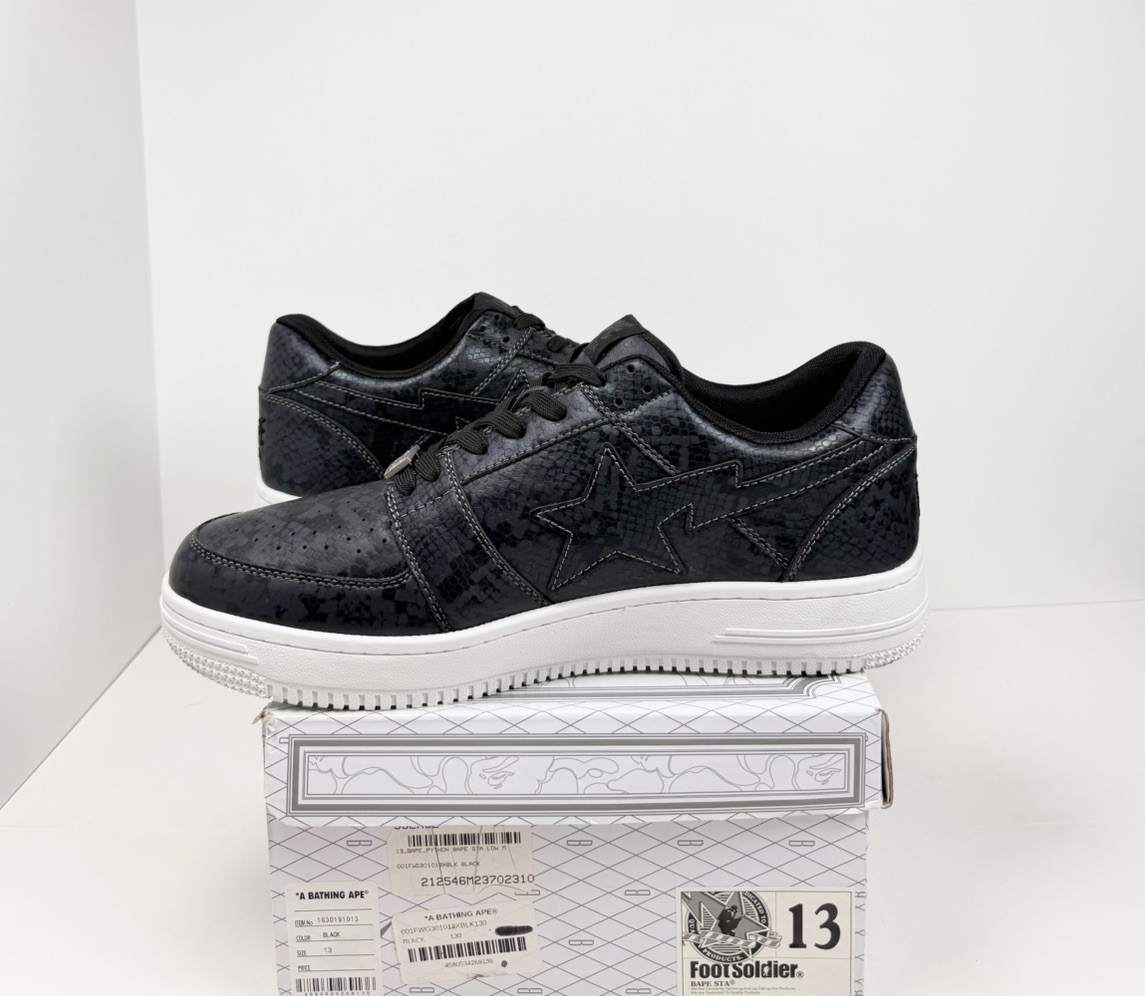 Size 13 - A Bathing Ape Bapesta M2 Python Black🖤… - image 6