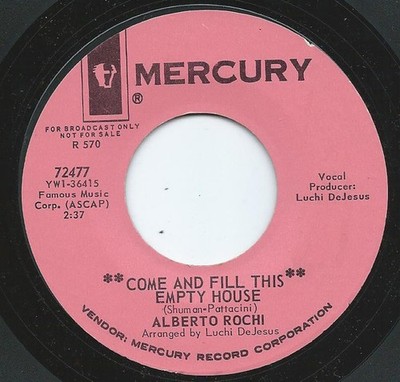 Alberto Rochi - Come And Fill This Empty House - Used Vinyl R - Promo - G8100z