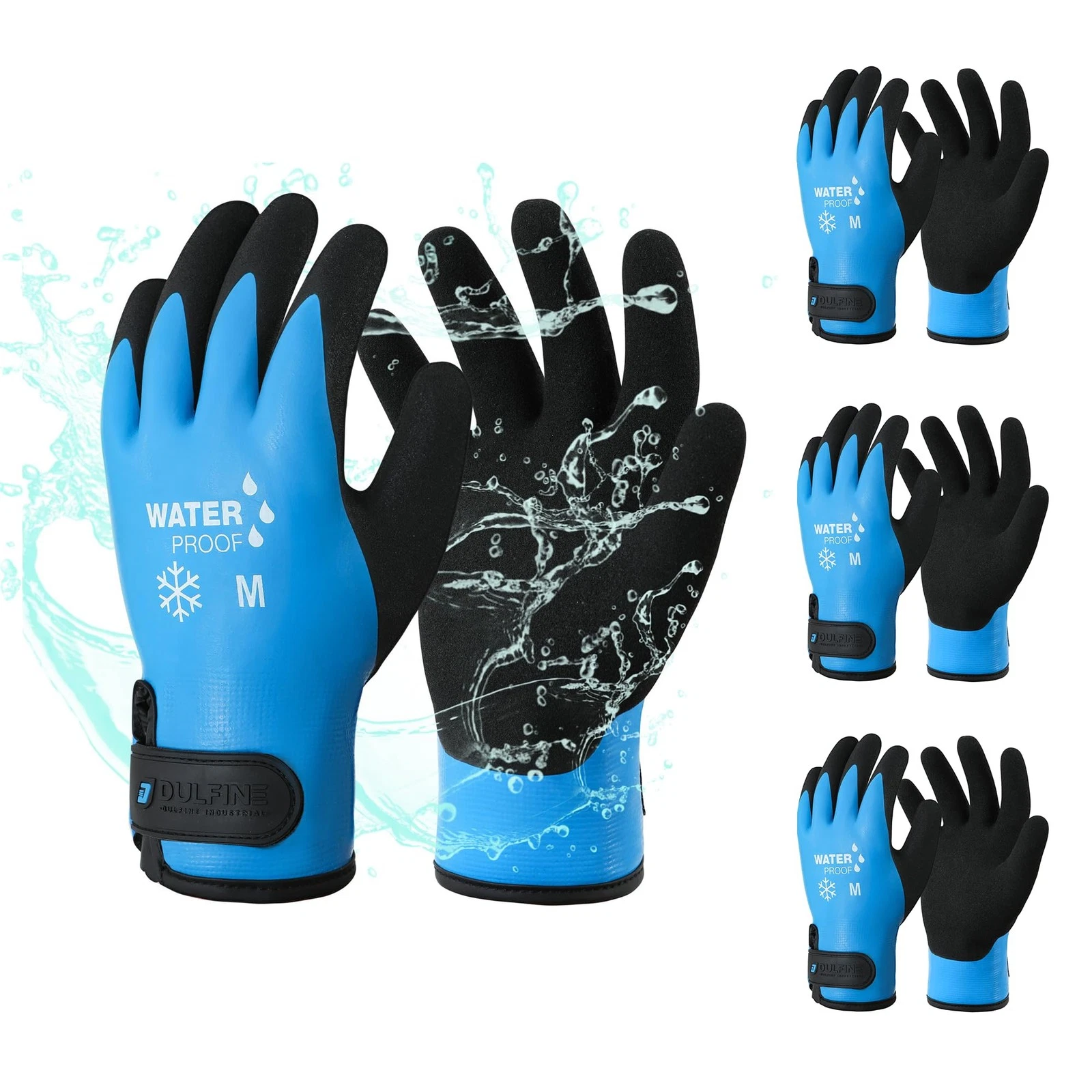 100% Waterproof Winter Work Gloves for Men and Women,3 Pairs Pack,Foam Latex ...