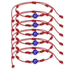Evil Eye 7 Knot Lucky Bracelets Adjustable Handmade Braided Good Luck Bracelet R