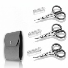 Small Beard Mustache Facial Nose Hair Scissors Set with High Precision Tip