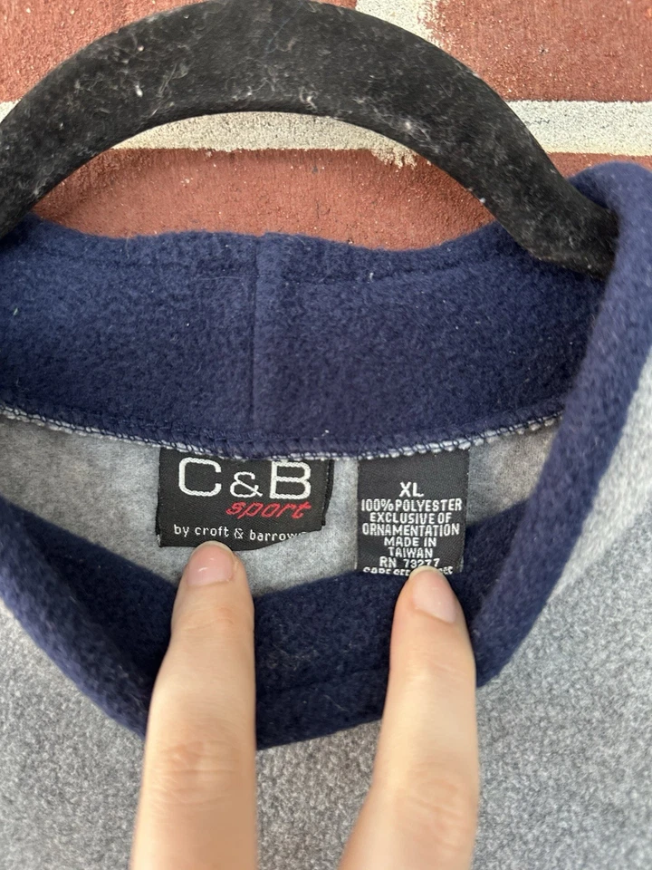 Moletom Croft And Barrow boneco de neve Natal padrão vintage cinza tamanho XL - Imagem 3 de 4