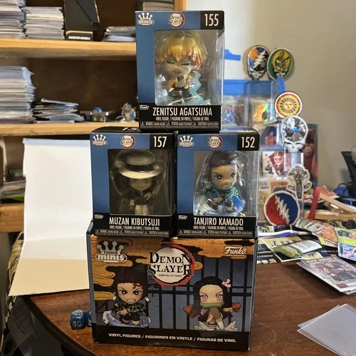 Funko Minis Demon Slayer Full Set Of 8 W/ Display 152-159 Tanjiro Nezuko Inosuke