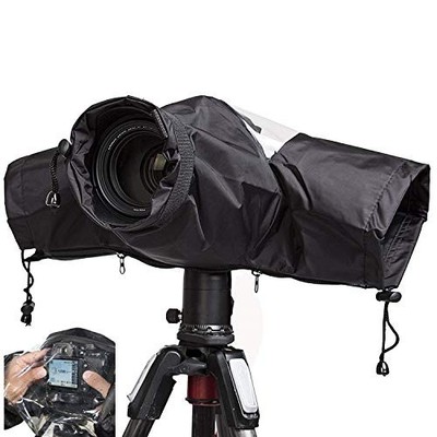 WANBY Waterproof Camera Rain Cover Professional Soft Black Camera Rain Covers fo