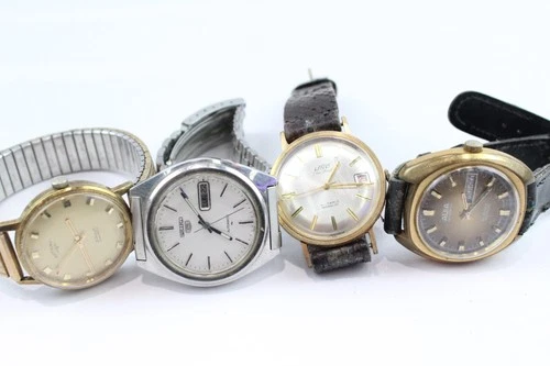 Assorted Vintage Mechanical Watches Avia Rotary Seiko 5 Uno Working x 4