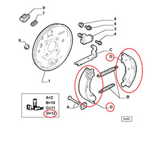 Mâchoire de frein Lancia Y10