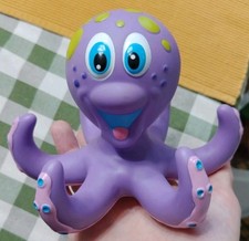 Nuby Floating Purple Octopus 2010 Interactive Rubber Bath Toy