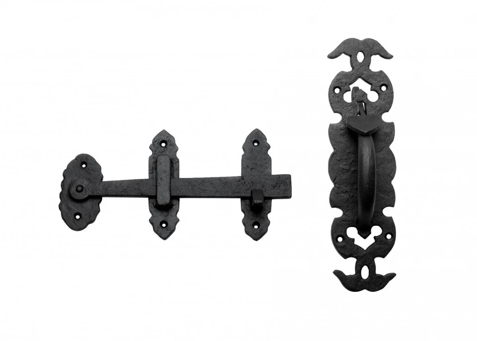 Renovators Supply Fence Gate Latch Lock 6" Black Thumb Cabinet Door Latch Lock - Image 3 of 4