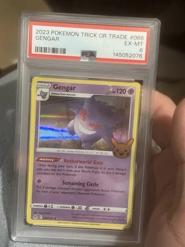 Psa 6 NM-MT Gengar 066/196  Trick or Trade Holo Rare Pokemon Card