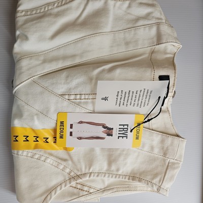 Frye Women's Denim Mini Dress Size Medium White NWT 
