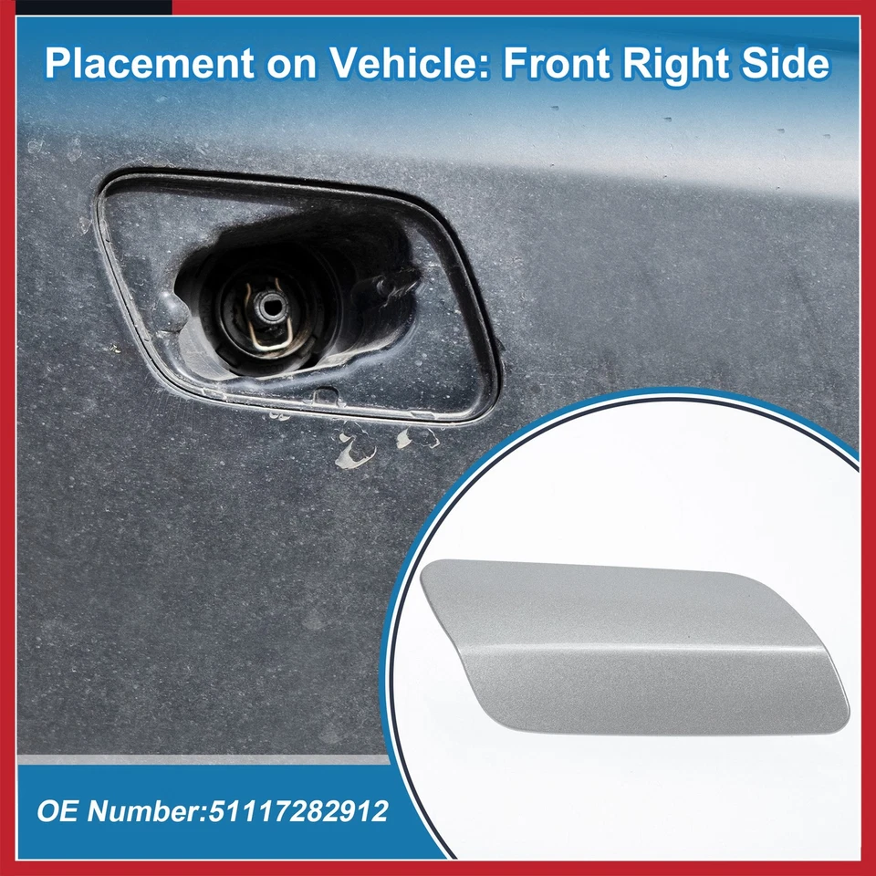 Tapa de cubierta de boquilla de arandela de faros de parachoques para BMW 640i Foto 3 de 4