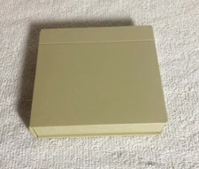 Vintage Beige 5 Floppy Disk Storage Case Box for 3.5" Disks PC Computer