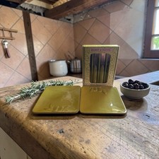 Harry & David Olive Spreaders Set of 4 Green Handles + 2 Square 6