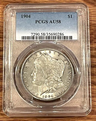 1904 P Morgan Silver Dollar PCGS AU58