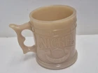 Whataburger Buffalo Nickel Coffee Cup Mug Butterscotch Vintage Milk Glass Mug