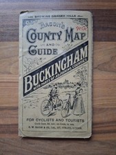 Antique Cycling Guide Of Buckinghamshire Map Folding Booklet