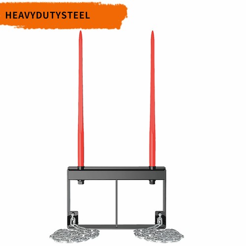 49" Universal Hay Bale Spear Tractor Bucket Loader Mover Spike 3000LBS Capacity - Picture 8 of 9