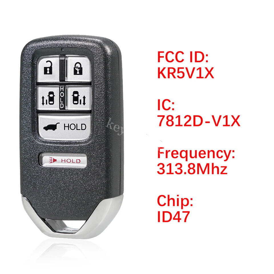 PARA HONDA ODYSSEY 2014 2015 2016 2017 KEYLESS PROX CHAVEIRO REMOTO INTELIGENTE - KR5V1X - Imagem 2 de 4