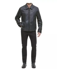 Mens Black Leather Jacket Stylish Biker Motorcycle Genuine Lambskin Leather Coat