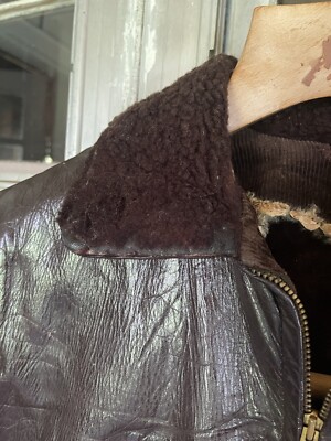 40s 50s VTG Damaged Steerhide Bomber Leather Jacket