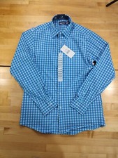 Men's Lands End Long Sleeve Stretch Non-Iron Regular Shirt Medium 15-15.5 34/35