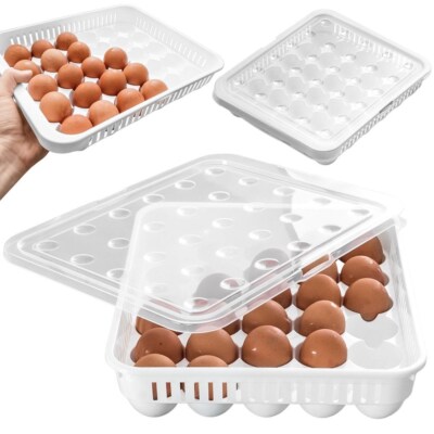ORION Eierbehälter / Eierbox für Kühlschrank / Transportbox für 30 Eier