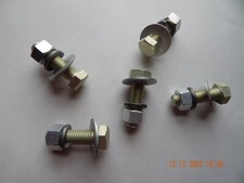 ALUMINUM HEX CAP SCREWS 1/2-13 x 1 3/4 W/FLAT WASHER LOCK WASHER & NUT 5 PCS NEW