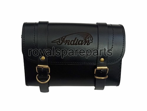 2x Véritable Cuir Vintage Selle Côté Sac Moto Sacoche Bagage