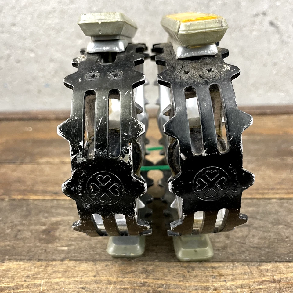 Pedales VP-747 9/16 pulgadas años 80 OG Mongoose ATB Old School BMX Bear Trap negro 3 piezas A3 Foto 3 de 4