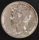 1945 D MERCURY DIME-FRESH FROM AN OLD COLLECTION-LOT AA-5458