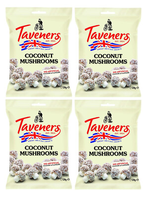 Taveners Coconut Mushrooms 120g Bags Great British Sweets Gluten Free taveners-coconut-mushrooms-120g-bags-great-british-sweets-gluten-free