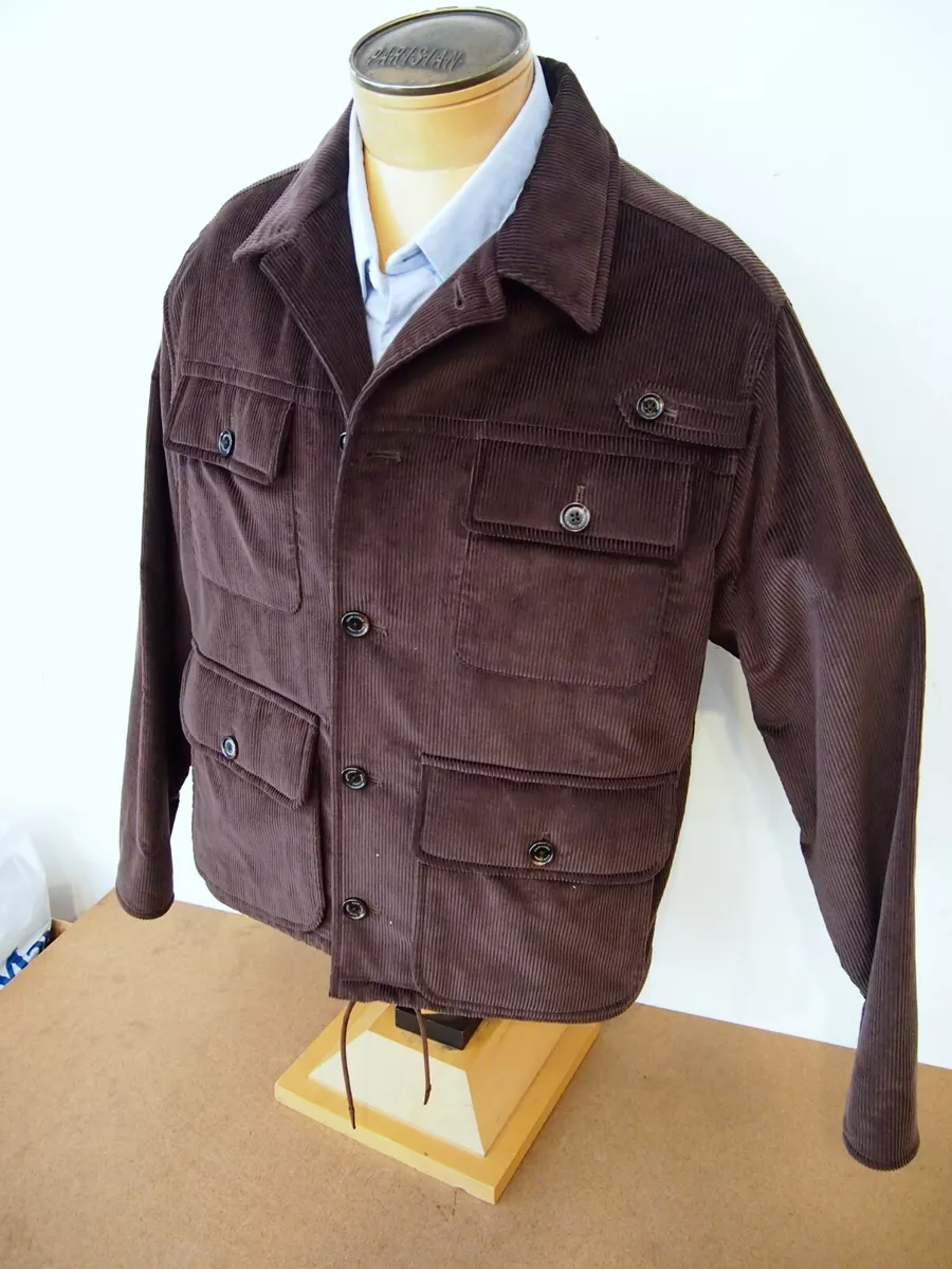 Ralph Lauren Purple Label Cotton Corduroy Field Coat NWT Medium $1695 Brown