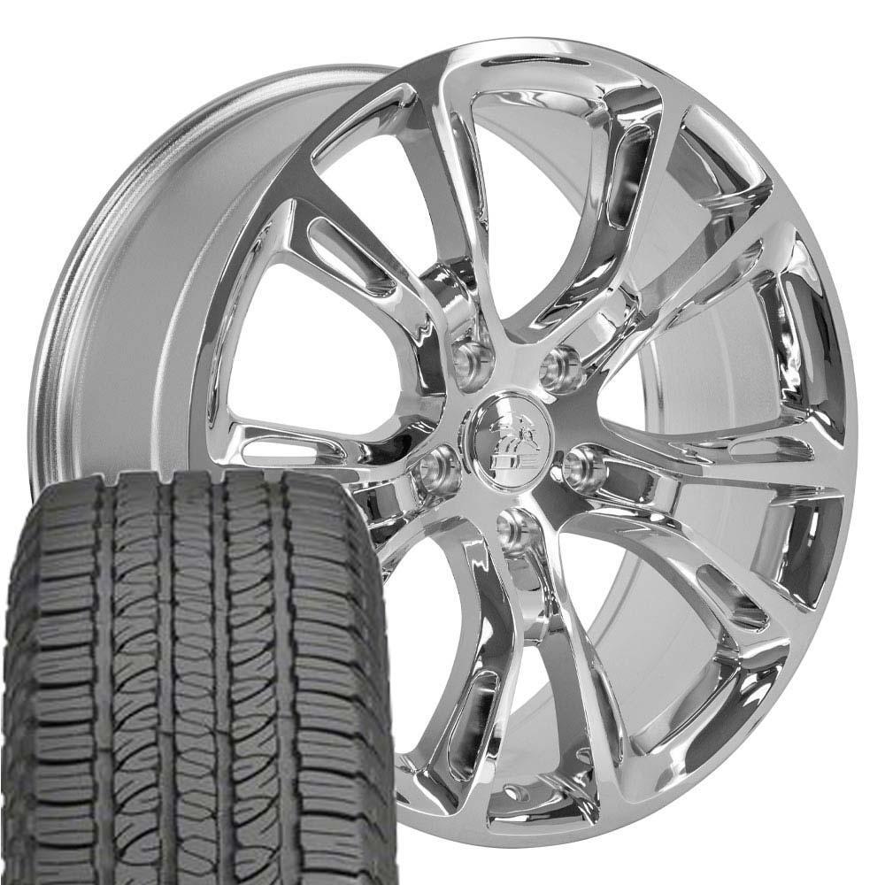 20x8.5 Wheels Tires Fit Jeep Cherokee SRT8 Chrome Rims 9113 W1X | eBay