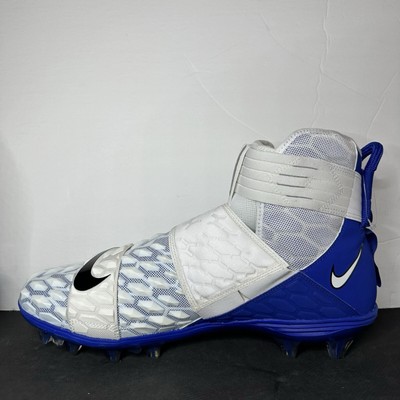 Nike Force Savage Elite 2 White/Blue Football Cleats Mens Sz  display picture 2