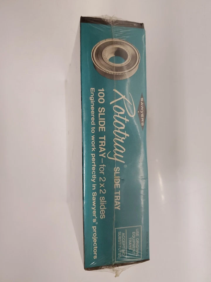 Bandeja deslizante para proyector giratorio Sawyer's Rototray 100 2x2 #6214 nueva sellada Foto 2 de 4