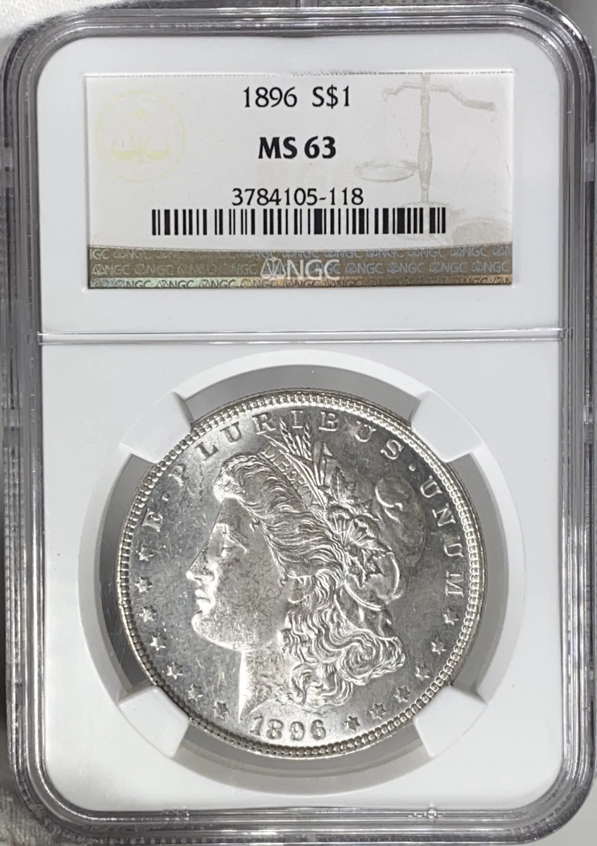 MS 63 Graded 1896 Year Morgan US Dollars (1878-1921) for sale | eBay