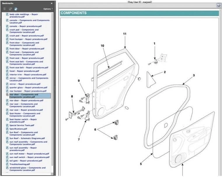 Kia Sportage (1995-2008) manuale officina su Cd - Immagine 2 di 4