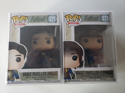 Funko POP! Games FALLOUT VAULT DWELLER'S #371 & #372 Male + Female Pair With P/P