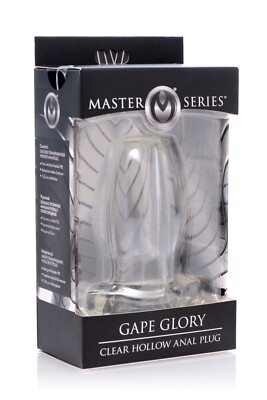 Gape Glory Clear Hollow Anal Plug Enema and Opening Dilator Rubber Butt Plug