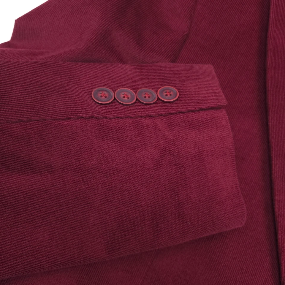 $295 Nautica Brielle Borgoña Rojo Pana Abrigo Deportivo Blazer Chaqueta Para Hombres 46L Foto 4 de 4