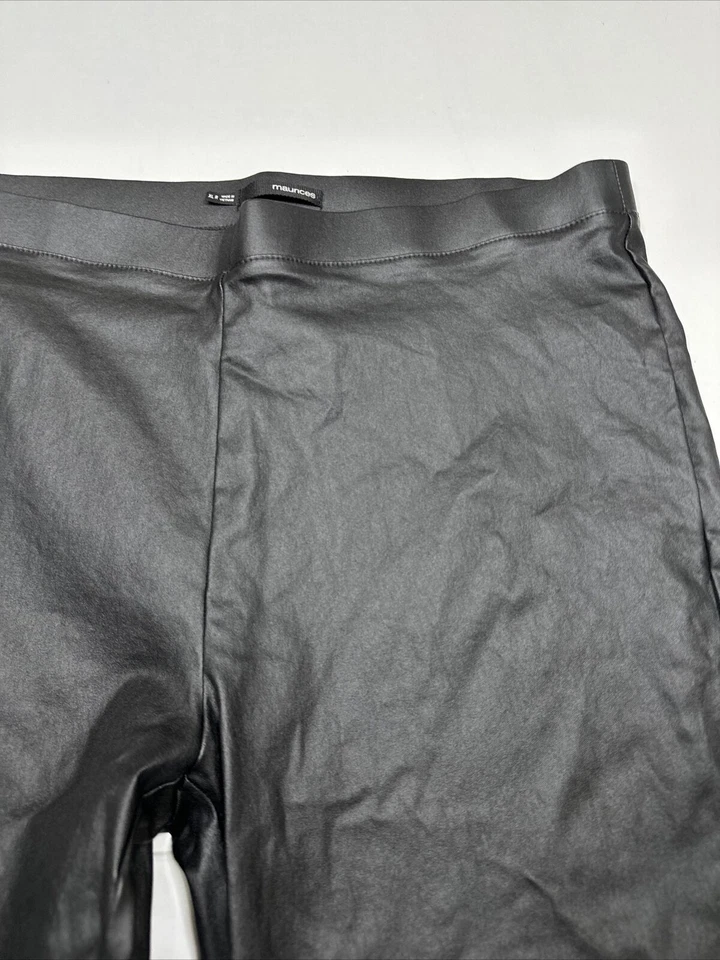 Leggings Maurices de cuero sintético negro para mujer talla XL (medida 34x28) Foto 3 de 4