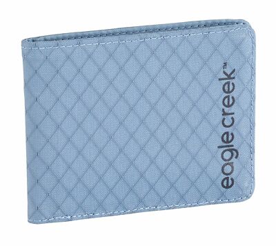 eagle creek Travel Security RFID Bi-Fold Wallet Geldbörse Arctic Blue Blau Neu