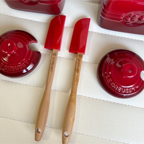 Mint Le Creuset Rot Marmeladenglas Topf & Silikonstreuer 2er Set Steinzeug Japan - Bild 8 von 9